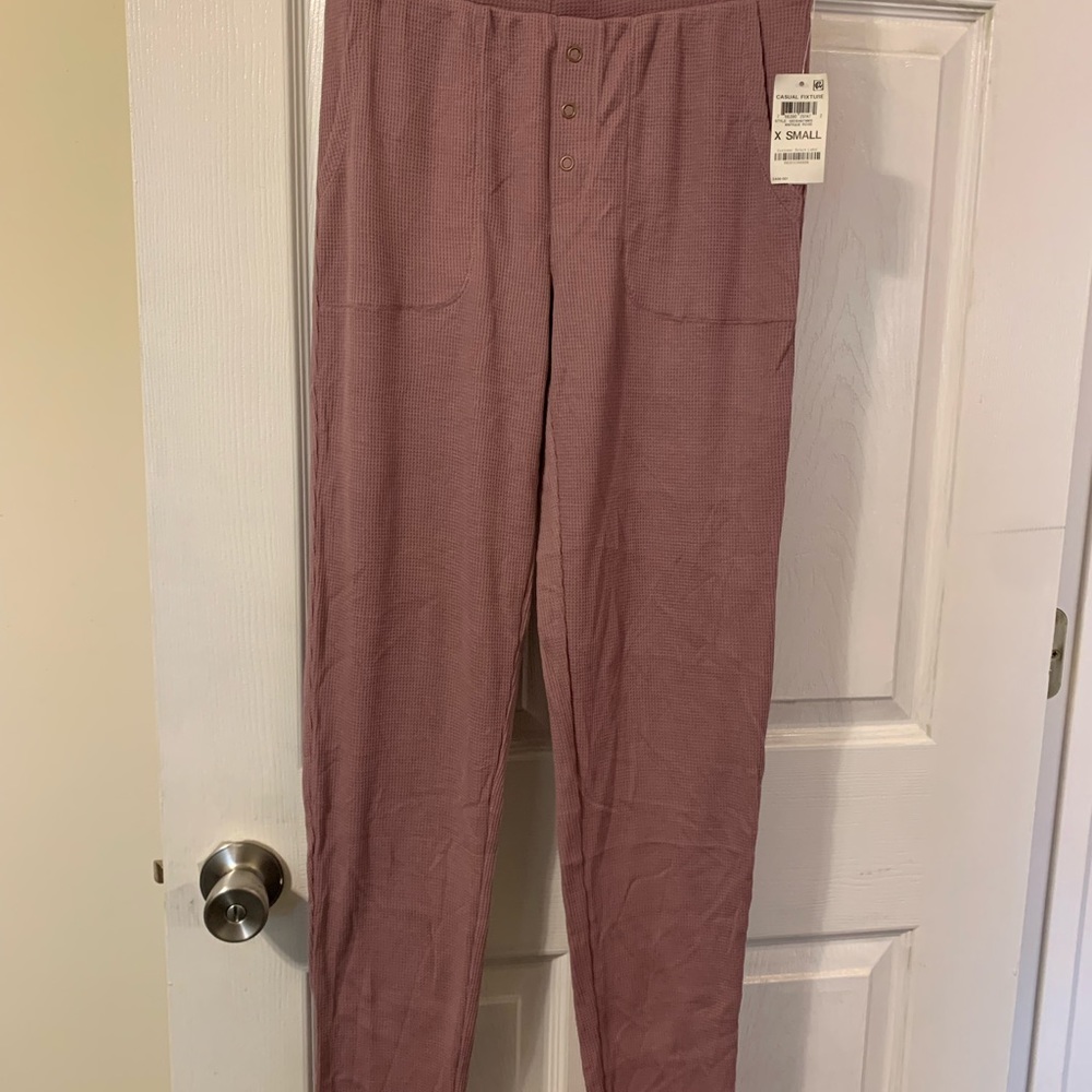 Jenni NWT’s lounge pants (31 1/2” inseam) w/pockets; front faux snaps